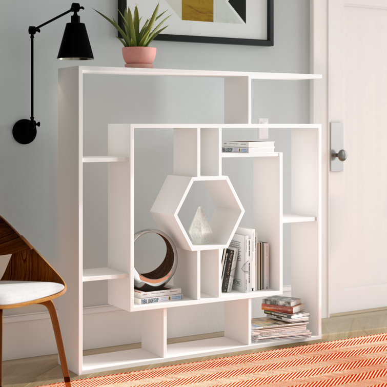 Wrought Studio Okane 52'' H x 52'' W Geometric Bookcase & Reviews
